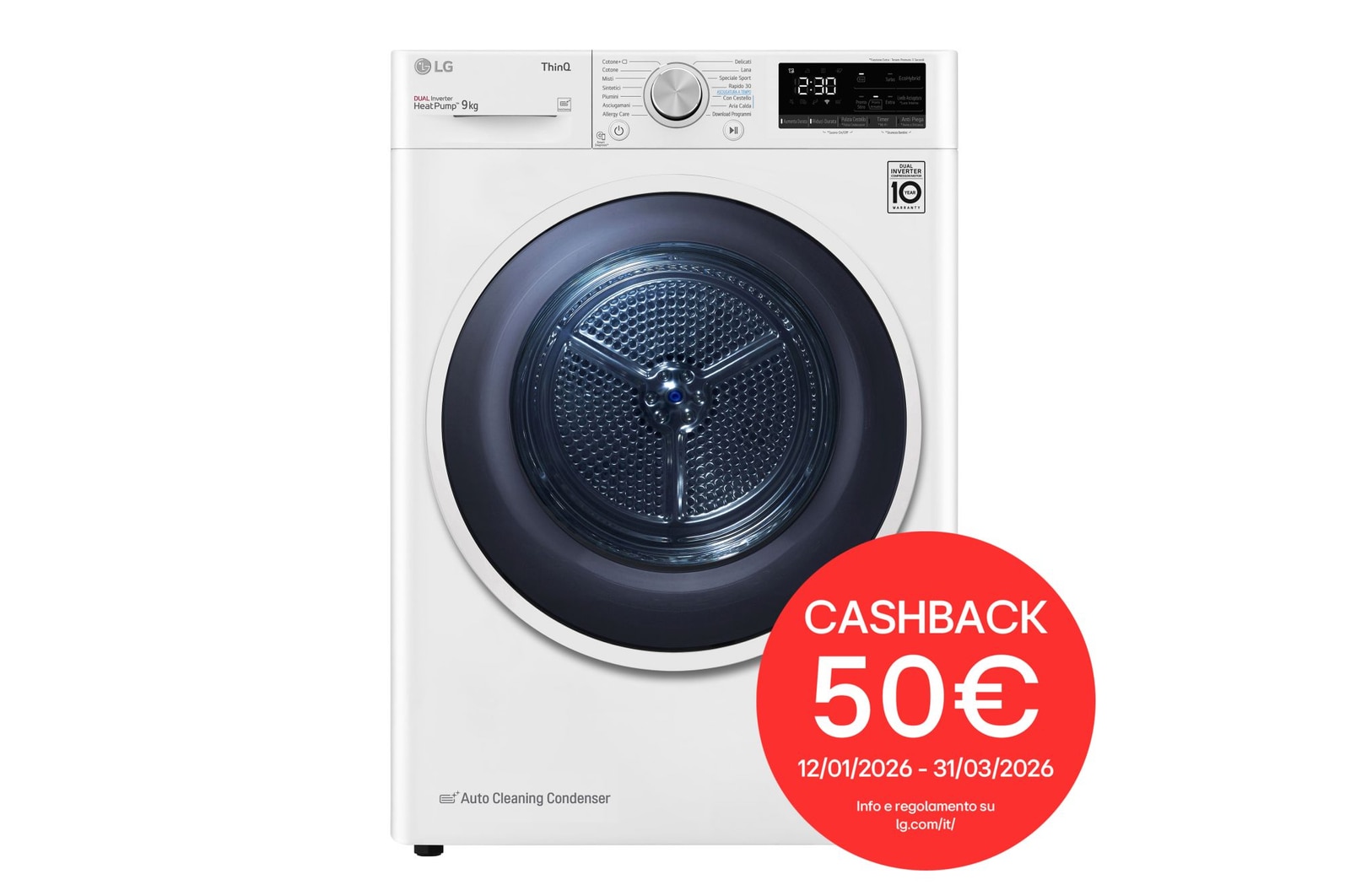 Foto frontale asciugatrice RH90V9AVHN con cashback